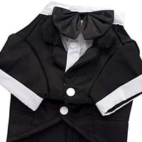 Kuoser - Camisa para perro, para cachorro o mascota, con corbata negra, ideal para bodas - BESTMASCOTA.COM