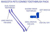 Mascota, Cepillo de dientes para mascotas, perros o gatos, Suave cepillo de cerdas para el cuidado dental de su gato, perro o mascota pequeña (6 unidades) - BESTMASCOTA.COM