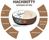 HACHIKITTY Washable Cat Warming Bed Round, Cat Beds Indoor Cats Medium, Big Pet Bed Machine Washable - BESTMASCOTA.COM