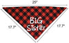 Busypaws 3 PCS Big Brother Dog Bandanas Plaid Reversible Triangle Bibs Pet Scarf Accessories - BESTMASCOTA.COM