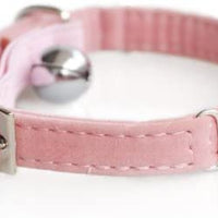 Collar ajustable seguro para gatos CHUKCHI de terciopelo suave Adorno ostentoso de diamante con campanas de 11 pulgadas para perros pequeños y gatos - BESTMASCOTA.COM