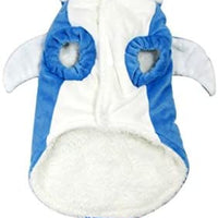 Mogoko - Disfraz de tiburón para perro, gato o gato, para Halloween, Navidad, disfraces, disfraz de tiburón azul Adorable, con capucha y forro polar - BESTMASCOTA.COM