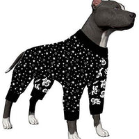 LovinPet Ropa para perro para Pitbull – Camisa de pijamas, perros grandes, ajuste delgado, ligero suéter de pijamas para perro, cobertura completa de pijamas para perro, espacio exterior con impresión de astronauta - BESTMASCOTA.COM