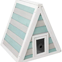 Petsfit - Casa de gato triangular para exteriores con puerta de escape para todos los gatos - BESTMASCOTA.COM
