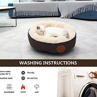 HACHIKITTY Washable Cat Warming Bed Round, Cat Beds Indoor Cats Medium, Big Pet Bed Machine Washable - BESTMASCOTA.COM