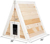 Petsfit - Casa de gato triangular para exteriores con puerta de escape para todos los gatos - BESTMASCOTA.COM