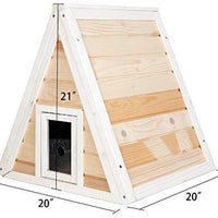 Petsfit - Casa de gato triangular para exteriores con puerta de escape para todos los gatos - BESTMASCOTA.COM