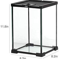 REPTIZOO Mini terrario de cristal para reptiles, vista completa visualmente atractiva, mini hábitat de vidrio para reptiles. - BESTMASCOTA.COM