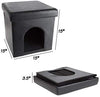 PETMAKER Casa para mascotas otomana – plegable multiusos gato o perro pequeño cubo y reposapiés con cojín superior e interior almohada - BESTMASCOTA.COM