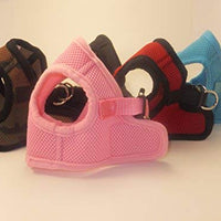 Arnés para perros de malla suave, cómodo para razas pequeñas, cachorros, juguetes, de 2 a 16 lb, en color rosa bebé, azul, negro, rojo, camuflado en tamaño pequeño, mediano, grande y extra grande - BESTMASCOTA.COM