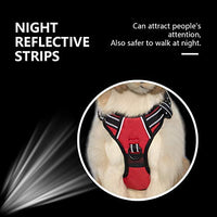 PoyPet 2019 - Arnés para perro con 4 hebillas a presión, reflectante con 2 ganchos delanteros y traseros y un mango de fácil control [no necesita pasar por encima de la cabeza del perro] - BESTMASCOTA.COM