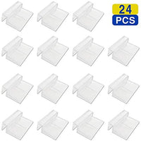 Bornfeel Aquarium Lid Clips 24 Pack Fish Tank Glass Clips 6mm 8mm Rimless Aquarium Cover Holder Clamps Clear Acrylic - BESTMASCOTA.COM