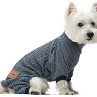 Fitwarm suéteres de cuello alto para perro, ropa de invierno para mascotas, abrigos para gatos, ropa azul - BESTMASCOTA.COM