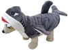 Mogoko - Disfraz de tiburón para perro, gato o gato, para Halloween, Navidad, disfraces, disfraz de tiburón azul Adorable, con capucha y forro polar - BESTMASCOTA.COM