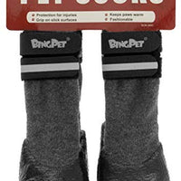 BINGPET - Calcetines para perro, para suelos de madera dura, antideslizantes, impermeables, con correas reflectantes, control de tracción - BESTMASCOTA.COM