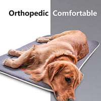 QIAOQI - Cama para perro, alfombrilla para perrera, cama ortopédica, lavable, antideslizante, con almohadilla de espuma viscoelástica densa - BESTMASCOTA.COM