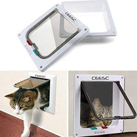 CEESC Puerta magnética para gato con 4 vías de bloqueo para gatos, gatitos y gatitos, 3 tamaños y 2 opciones de colores - BESTMASCOTA.COM