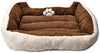 Long Rich Reversible Rectangle Pet Bed Dog Bed with Dog Paw Embroidery,Medium size, by Happycare Textiles - BESTMASCOTA.COM