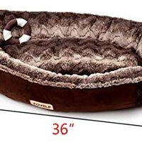 Cama ortopédica para perro JOYELF, tamaño mediano, con funda extraíble y lavable para perros pequeños a medianos y juguetes como regalo - BESTMASCOTA.COM