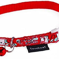 touchcat impreso collar de gato de nylon con cinturón de seguridad 8 – 12 inches - BESTMASCOTA.COM