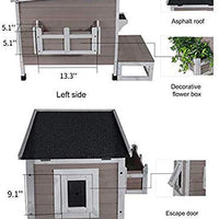 RockEVER - Refugio para gatos al aire libre con puerta de escape, a prueba de lluvia - BESTMASCOTA.COM