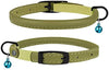 Bronzedog - Collar de piel para gato, con cascabel, color negro, azul, rosa, verde, amarillo y gris - BESTMASCOTA.COM