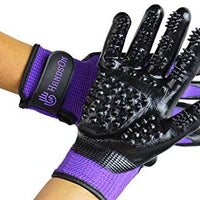 HandsOn - Guantes de aseo para mascotas patentados #1 clasificados, premios ganadores de cobertura, baño y removedor de pelo, cepillo suave para gatos - BESTMASCOTA.COM