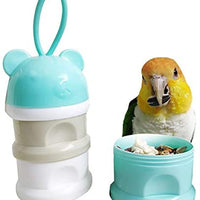 QBLEEV – Tazas para comederos de pájaros, caja para alimentos de loros, contenedor para almacenamiento de alimentos para pájaros, bolsa de viaje para transportar la jaula - BESTMASCOTA.COM