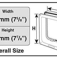 Puerta abatible con marco de puerta para gatos, cuatro cerrojos, blanca - BESTMASCOTA.COM