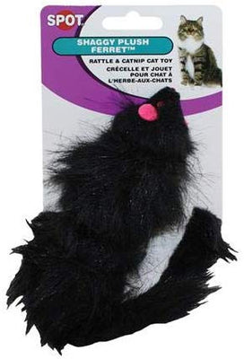 Ética Shaggy hurón de peluche con sonajero y Catnip Cat Toy - BESTMASCOTA.COM