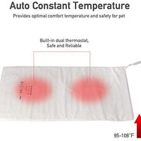 Almohadilla de calentamiento de mascotas Marunda, almohadilla de calentamiento de mascotas eléctrica para gatos y perros, impermeable en interiores, temperatura constante automática, cable de acero resistente a las masticaciones - BESTMASCOTA.COM