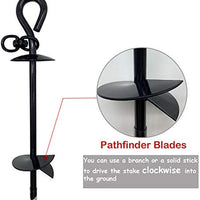 Estaca de sujeción para perro de alta calidad, extra resistente, para cadena de cable de amarre en patio o campamento, sin doblar o tirar fuera para perro pequeño, mediano o grande - BESTMASCOTA.COM