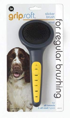 JW Pet Company Gripsoft Slicker Brush cepillo para polvo, pequeño para perros - BESTMASCOTA.COM