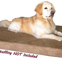 Dogbed4less - Funda de edredón para cama de mascotas, de microfibra, duradera, color marrón, con funda interior impermeable para perros pequeños, medianos y extra grandes - BESTMASCOTA.COM