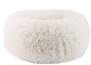 Cama redonda de felpa suave y moderna WonderKathy para gatos o perros pequeños, cama de tamaño mediano para perros, gatos y gatos que se calientan solo, para otoño e invierno, para interior y para dormir, acogedora, para gatitos - BESTMASCOTA.COM