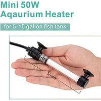 Hygger Mini Inline Quartz Glass Aquarium Heater with External Controller, Adjustable Submersible Betta Fish Tank Thermostat 50W/100W - BESTMASCOTA.COM