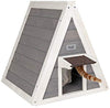 Petsfit - Casa de gato triangular para exteriores con puerta de escape para todos los gatos - BESTMASCOTA.COM