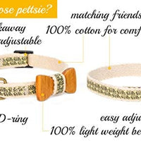 Collar en forma de corbata de lazo para la seguridad de gatos independientes, suave, ajustable y pulsera de la amistad para usted - BESTMASCOTA.COM