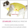 Coppthinktu - Traje de recuperación de gatos para heridas abdominales o enfermedades de la piel, transpirable E-Collar Alternativa para gatos y perros, después de cirugía desgaste anti lamer heridas - BESTMASCOTA.COM