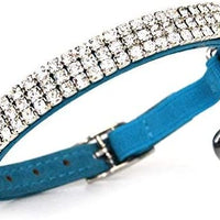 Yangbaobao - Collar ajustable de terciopelo suave para gato, con campanas, 11 pulgadas para perros y gatos pequeños - BESTMASCOTA.COM