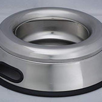 Plato de acero inoxidable Indipets a prueba de derrames, libre de salpicaduras sin punta anti resbalón con mango fácil de recoger - BESTMASCOTA.COM