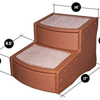Pet Gear Easy Step II Escaleras para mascotas, 2 pasos para gatos/perros de hasta 100.8 lbs, portátil, lavable y extraíble para alfombras - BESTMASCOTA.COM