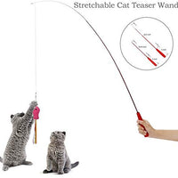 upsimples Cat Toys Including Cat Teaser Wand Interactive Feather Toy Fluffy Mouse Mylar Crinkle Balls Catnip Pillow for Kitten Kitty - BESTMASCOTA.COM