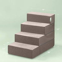 Zinus Easy Pet Stairs, Sand - BESTMASCOTA.COM