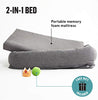 BarkBox - Cama de espuma viscoelástica para perro, alivio de articulaciones ortopédicas de felpa, 2 – 1 caja o cama de almohada, lavable a máquina + funda extraíble; forro impermeable, incluye juguete chirriador - BESTMASCOTA.COM