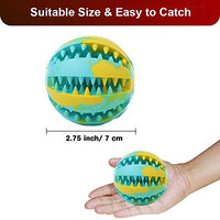 Pelota de juguete QINUKER para mascotas, interactiva, duradera, fuerte para masticar, jugar a IQ, juguete de entrenamiento para masticar, suave goma natural, resistente a mordeduras para cachorros pequeños y medianos en interiores y exteriores - BESTMASCOTA.COM