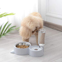 Anyifan - Bol de acero inoxidable desmontable para perro, con autodistribución de gravedad para mascotas, bebedor de agua y alimentador, resina ABS, doble cuenco para perro y gato, acero inoxidable, dispensador automático de agua - BESTMASCOTA.COM
