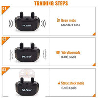 Petrainer PET998DRU Collar de entrenamiento para perro con collar de choque remoto para perros, collar de corteza con vibración de pitido, collar eléctrico para perro, rango de control remoto de 1000 pies - BESTMASCOTA.COM