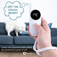 GoodBoy - Collar con control remoto para perros de tamaño pequeño con vibración de pitido y modos de choque para entrenamiento de comportamiento de mascotas, resistente al agua y rango de 1000 pies, apto para perros pequeños, medianos o grandes, S - BESTMASCOTA.COM