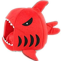 Grey Shark Bed for Small Cat Dog Cave Bed With  Removable Cushion,waterproof Bottom - BESTMASCOTA.COM